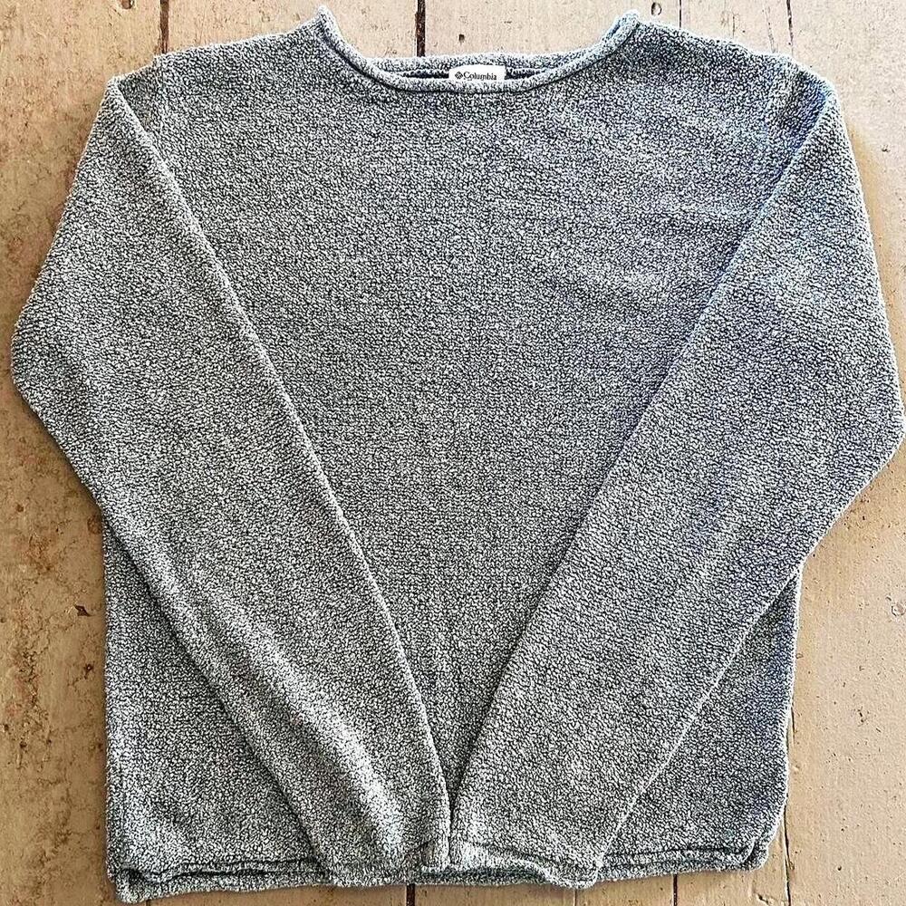 Columbia Gray Heathered Fleece Sweater – L | Cozy Fall Winter Outdoor